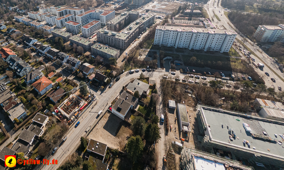 15.02.2023 - Baustell an der Niederalmstraße 16 aus der Luft